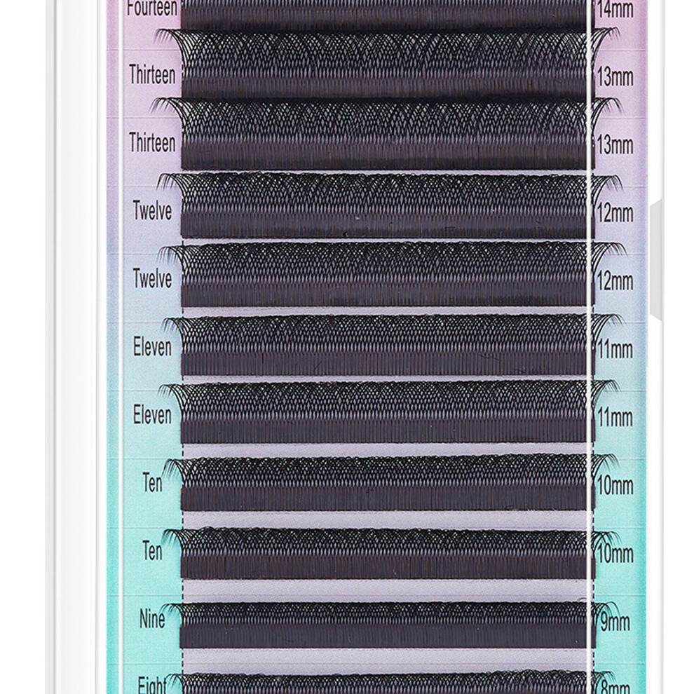 Light/Black Eyelash Extensions 8Â15 Mixed Fluffy Soft 12 Rows False Eyelashes Cluster For Make Up 0.07C 8Â15Mm Mixed