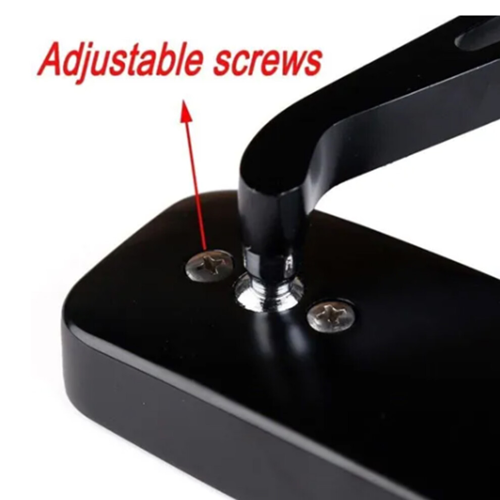 2Pcs Motorcycle Rearview Mirror Rectangular Aluminum Alloy Universal Handlebar Mirror For Motorbike 9411318137257