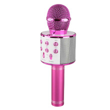 Bluetooth kabelloses Karaoke-Mikrofon & Lautsprecher, 1800mAh, Rose Rot