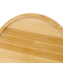 Runde Bambusholz-Pizzatheke 8 Zoll mit bequemem gebogenem Griff