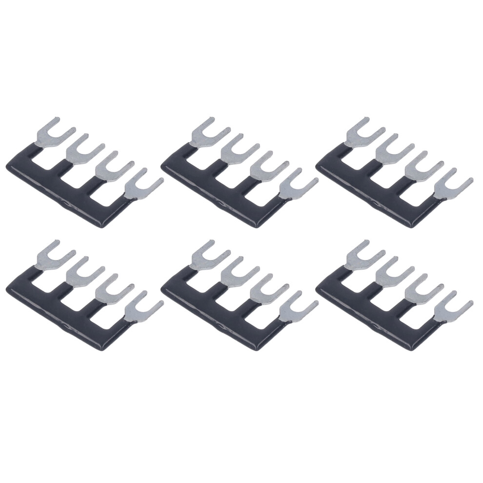 20Pcs Black Jumper Block Terminal Strip Red Copper Fork Type Terminal Strip For Tb Series 15A 400V Tb 1504 7891318143786