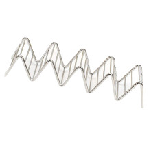 Edelstahl-V-förmiger Taco-Halter mit 4-5 Gittern, 6,3 x 22,5 x 4,5 cm