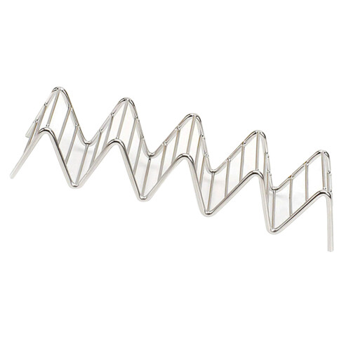 Edelstahl-V-förmiger Taco-Halter mit 4-5 Gittern, 6,3 x 22,5 x 4,5 cm