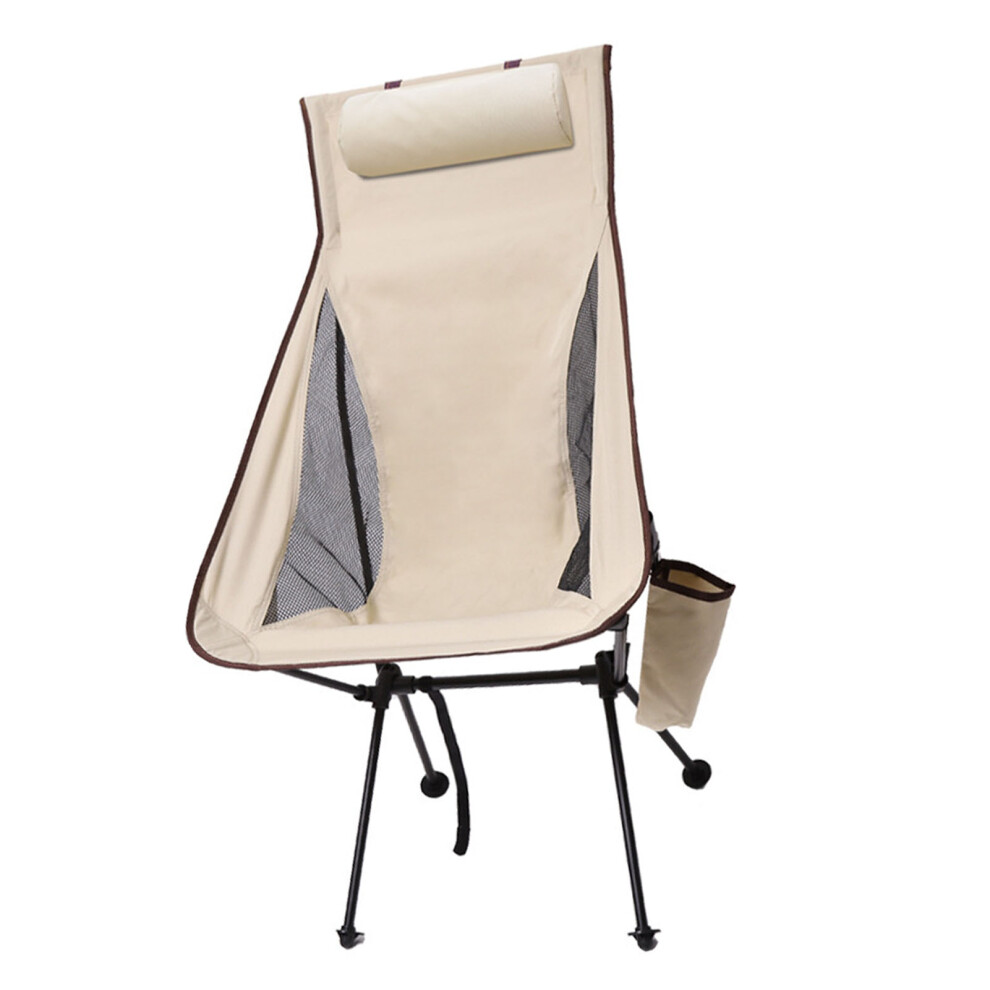 Foldable Camping Chair Ultralight Portable Breathable Aluminum Alloy Frame Chair for Angling Beige-image-OPC-PHS8JD5-NEW