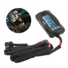 4 in 1 Motorcycle Voltage Temperature Gauge Time Water Temperature Oil Temperature DC12V Universal for Motorbike M12x1.5