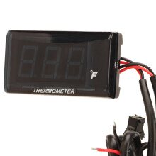 Motorcycle Water Temperature Gauge Ultra Thin LCD Display ABS Housing Water Temp Meter for Modification DC12V Blue
