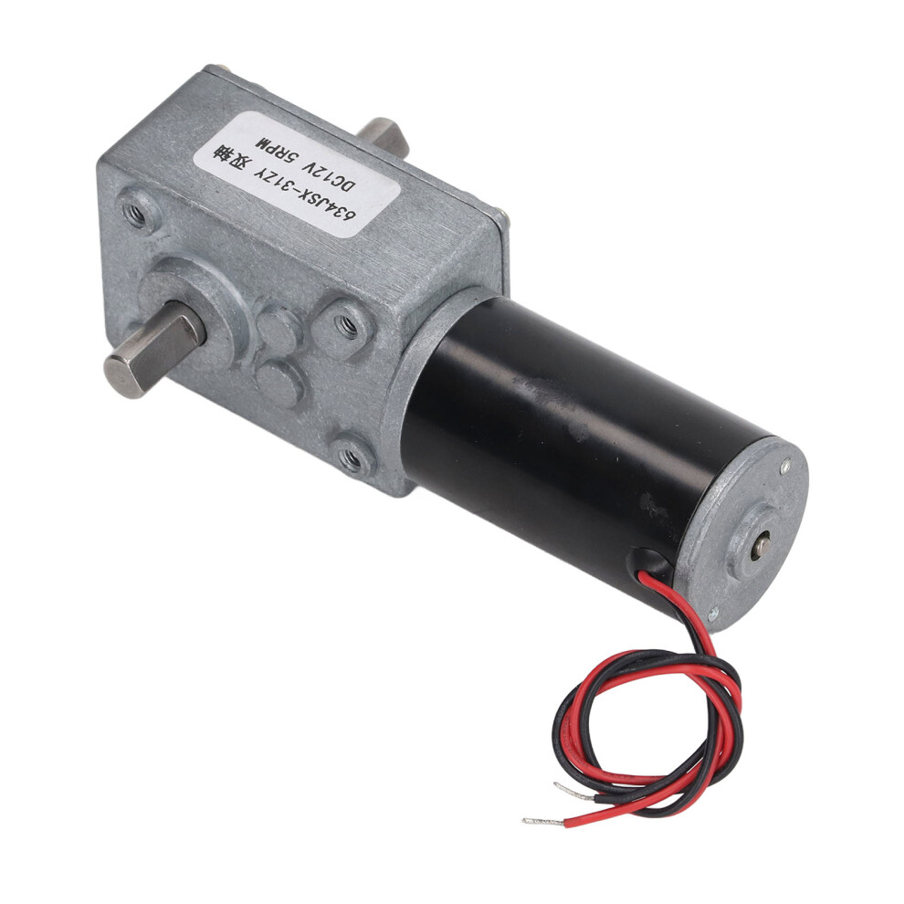 Gear Motor Dual Shaft Dc 12V Self Locking Speed Reduction Cw Ccw Worm Geared Motor 5Rpm 7901318149470