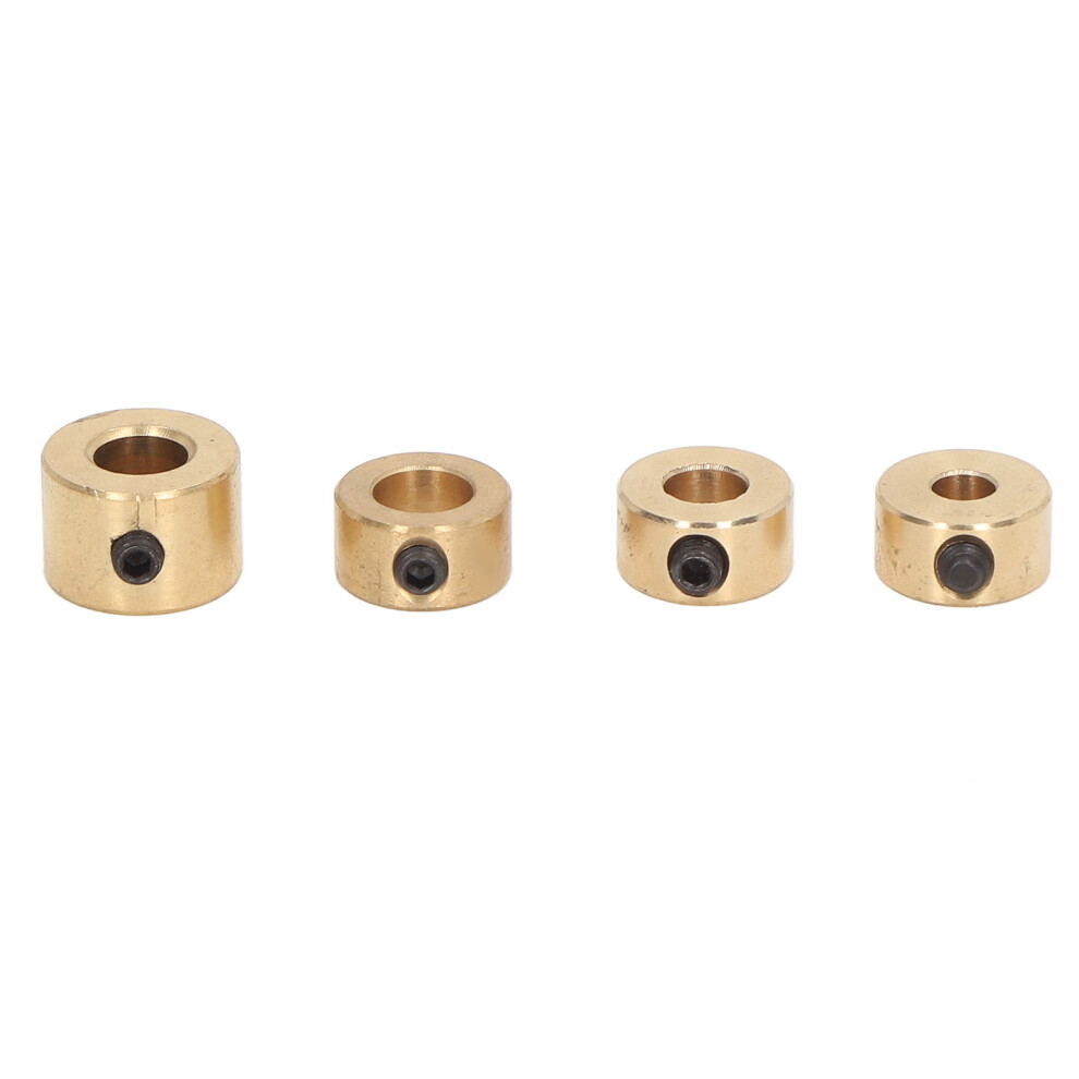 4Pcs Drill Bit Stop Collar Brass Fast Positioning Locking Drill Bit Limit Ring For Woodworking 6 8 9 10Mm 7691318149876