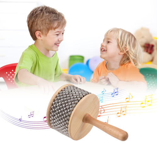 Holzhand-Schüttelpercussion mit Metallkugeln – Mittlere Größe 2