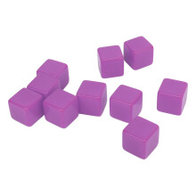 30 Stück glänzende Kunststoff-Leerziffernwürfel, 1,6 cm, Lila, für Bildung & Spiele