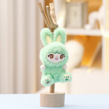 (Green) Baby Plush Three Rabbit Keychain Pendant With Embroidery For Design Gift