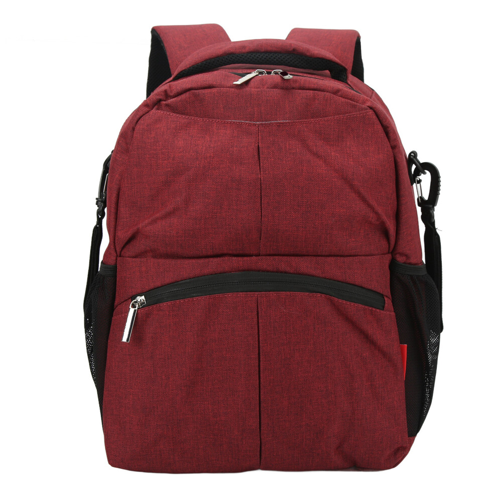 Compartment Backpack Multi Function Adjustable Strap Waterproof Nylon Large Capacity Mummy Backpack Red-image-OPC-PHS8MQ2-NEW