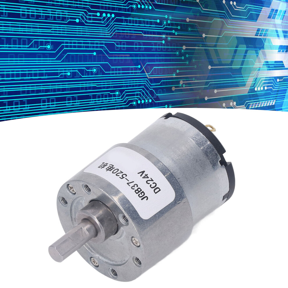 Dc Gear Motor Aluminum Alloy Shell Rustproof Low Friction Brass Coil Reversible Worm Gear Motor 24V 107Rpm 3071318156236
