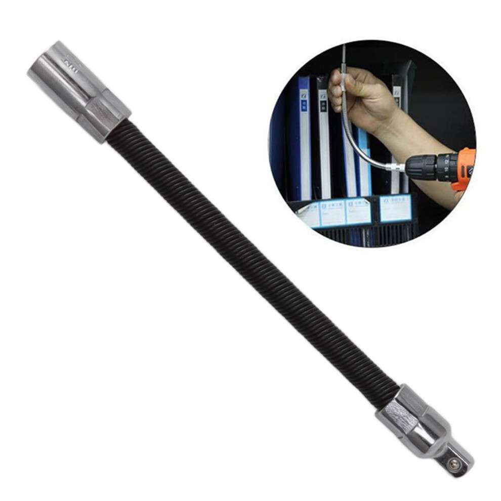 Wrench Extension Rod Bendable Universal Flexible Shaft Sleeve Extension Bar For Factory Workshop Black 1/4 8491318157005