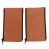 2pcs Stroller Handle Sleeve Zipper Cleanable Soft Comfortable Elastic Stroller PU Leather Cover Brown 2