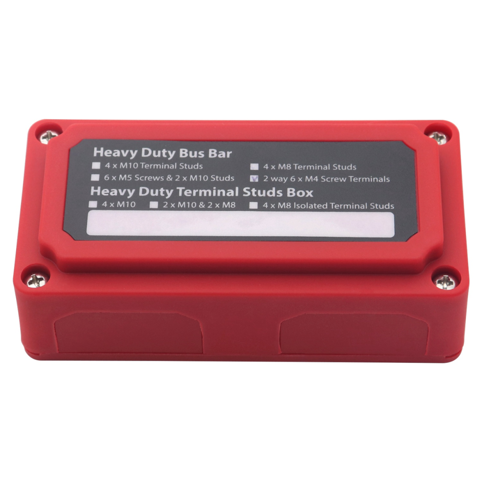 Bus Bar Heavy Duty Power Distribution Block Busbar Box Module,Red 4853033812364