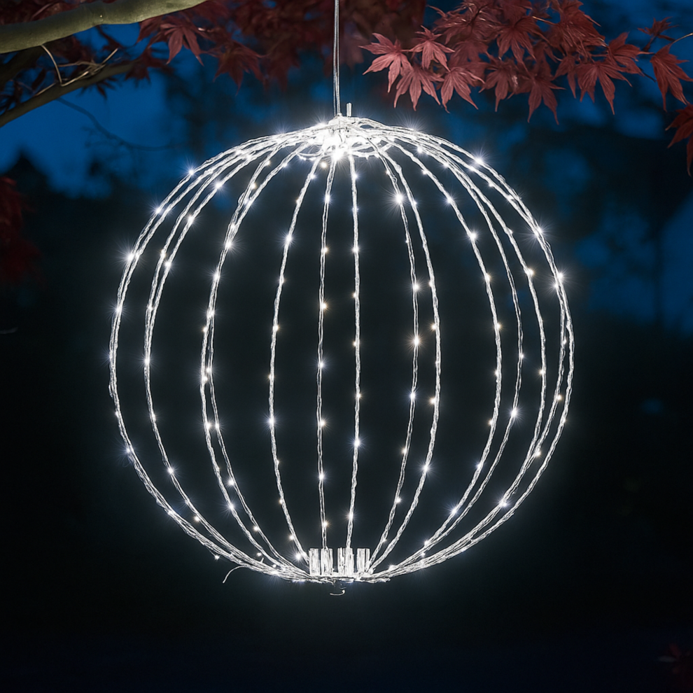 Three Kings 30Cm Light Up Christmas Twinkle Orb With 190 Cool White Leds