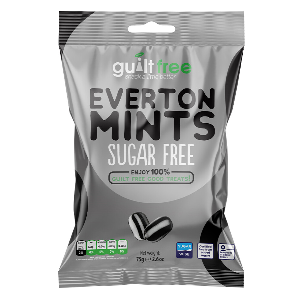 Guiltfree (Pack Of 1) Sugar Free Everton Mints Sweets 75G Diabetic Treat