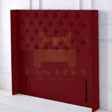 (Maroon Plush, Small Double 4ft) 54" Wingback Headboard for Divan Bed