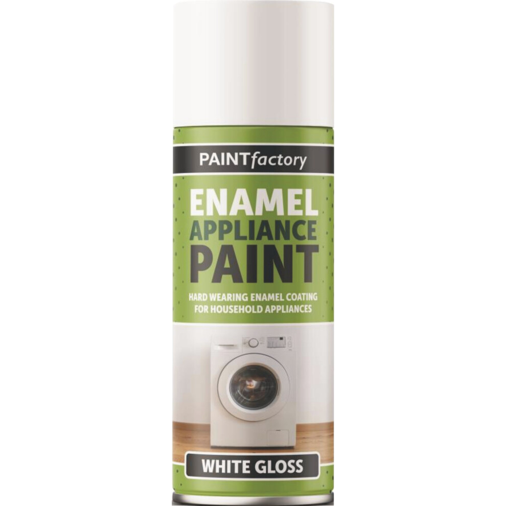 400Ml Enamel Appliance Spray Paint White Gloss Enamel Coating 5061097232267