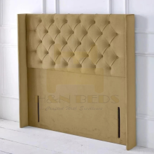 (Mink Plush, Single 3ft) 54" Wingback Headboard for Divan Bed