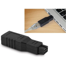 Firewire 400 to 800 6 Pin Female to 9 Pin Male iLink Connector Converter Adapter