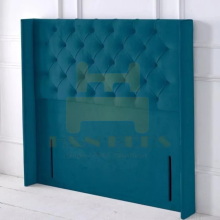 (Teal Plush, Supper King 6ft) 54" Wingback Headboard for Divan Bed