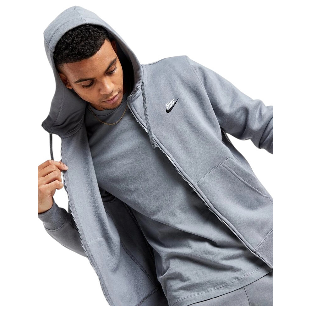 Nike (Cool Small) Mens Foundation Zip Hoodie Grey