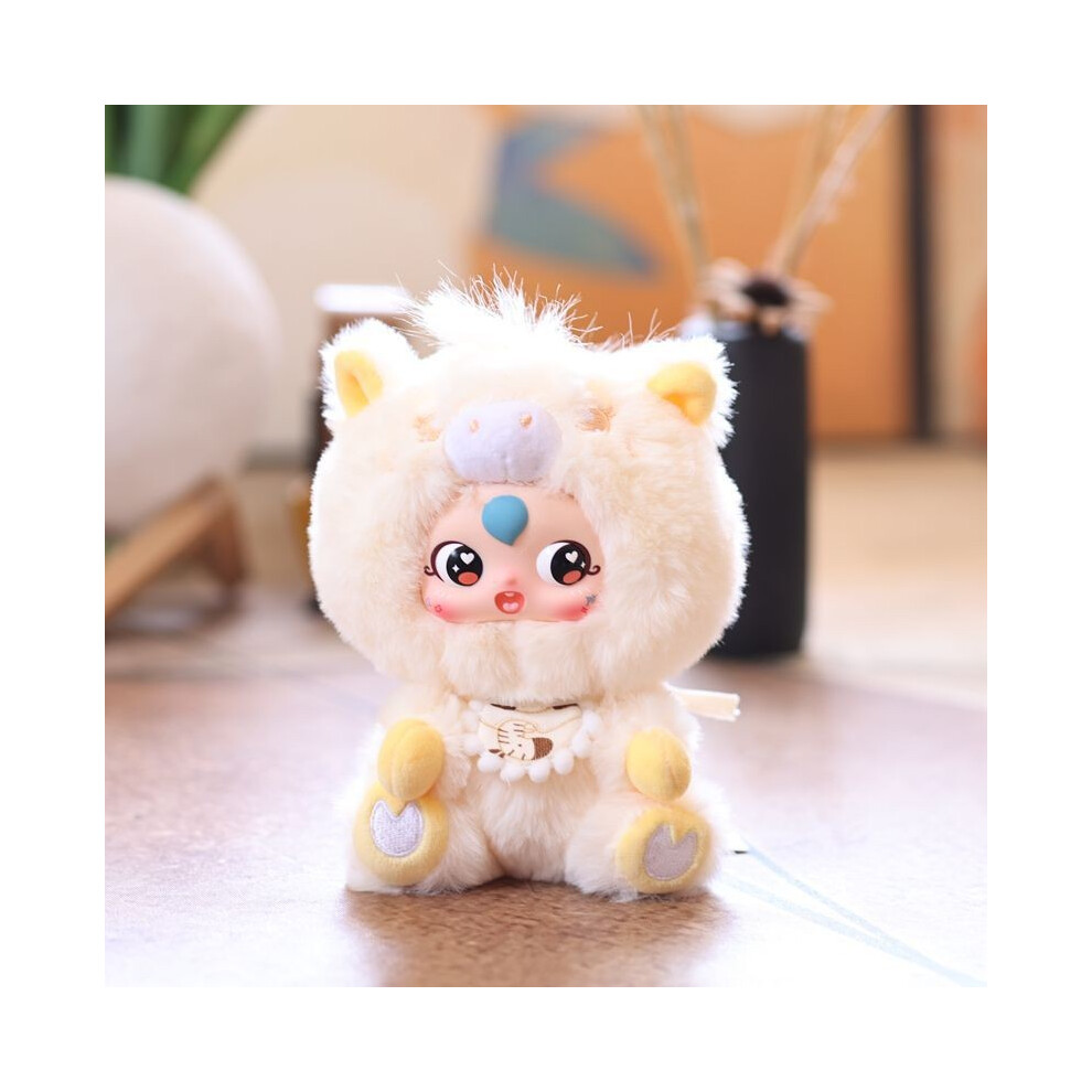 (Beige)Poni Llavero Juguete De Peluche Colgante Pp AlgodóN Relleno Bolsa Accesorio Regalo NiñOs-image