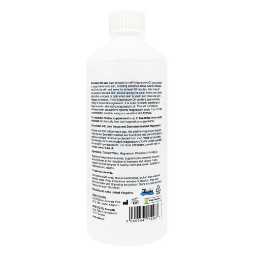 Magnesium Chloride, Ancient Zechstein Source, 500ml Bottle 1