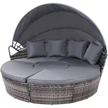 (Mixed Grey) EVRE Seychelles Rattan Furniture Day Bed