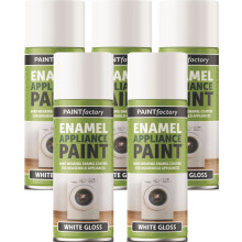 5 x 400ml Enamel Appliance Spray Paint White Gloss Enamel Coating