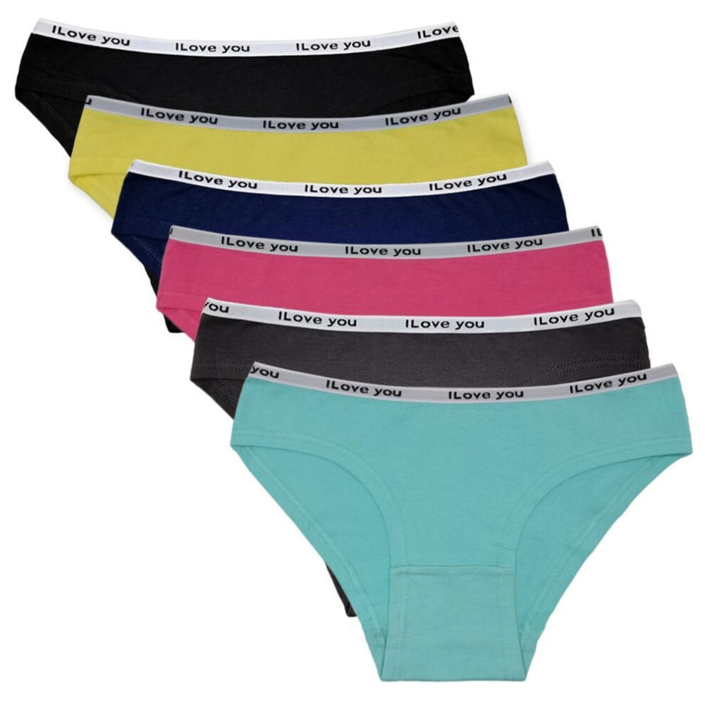 (L) Women's Panties Everyday Style Cotton Woman Underwear Briefs Lingerie Knickers For Women Ladies Girls Lot 6 Pcs