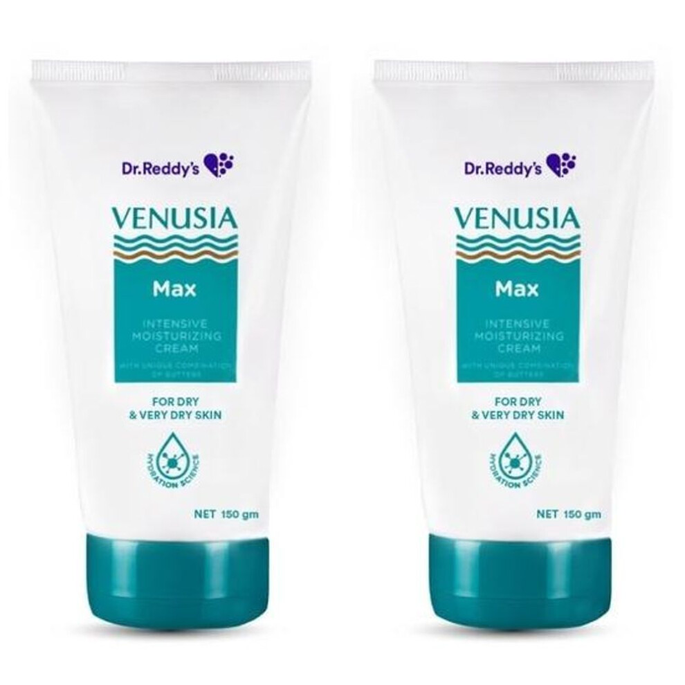 Dr. Reddy's Venusia Max For Dry Skin With Shea Butter & Cocoa Butter - Pack Of 2x150g Intensive Moisturizing Cream