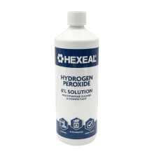 Hexeal Hydrogen Peroxide 6% 1L - Multi Use Cleaner, Disinfectant, Stain Remover