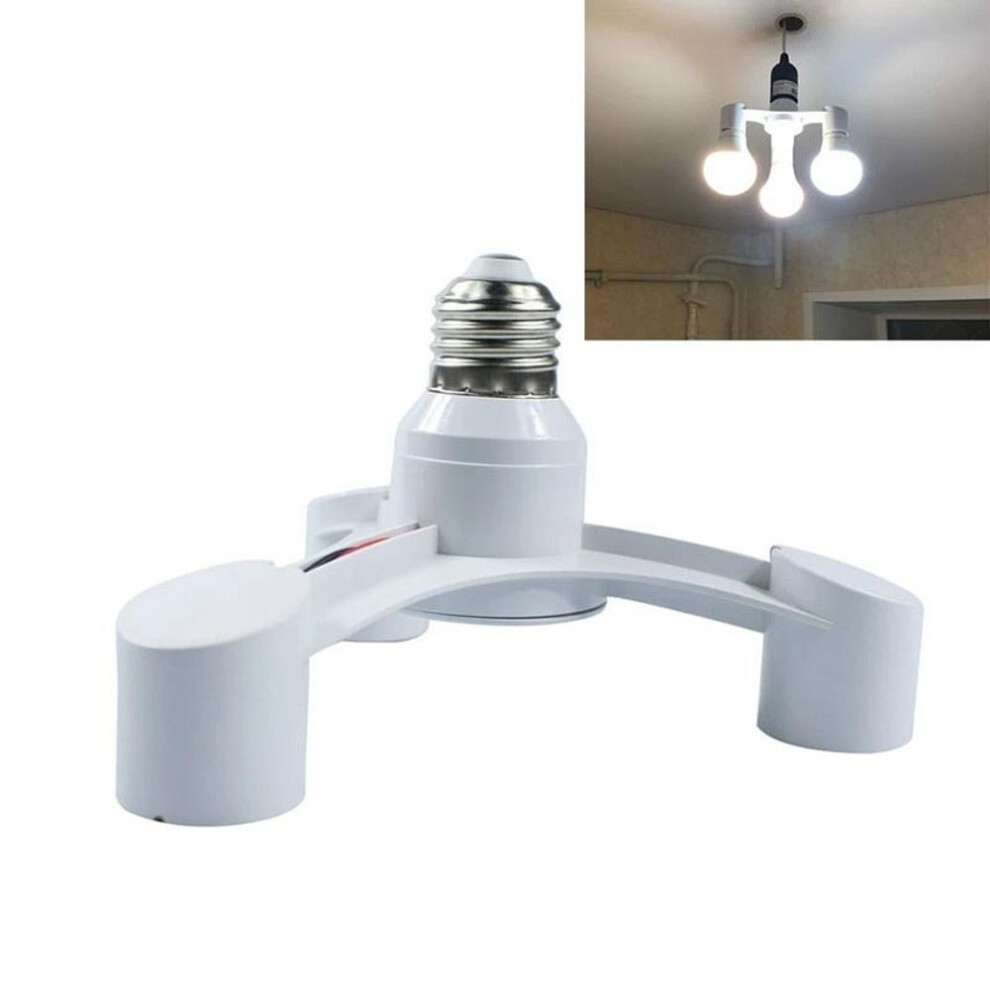 New 3in1 E27 To E27 Extended Led Lamp Bulbs Socket Splitter Adapter Holder For Photo Studio