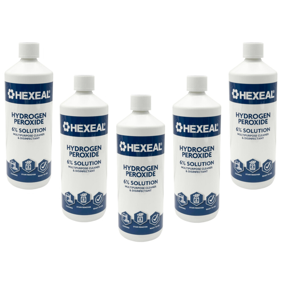Hexeal Hydrogen Peroxide 6% 5L – Multi Use Cleaner, Disinfectant, Stain Remover