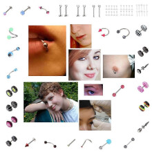 (As show, One size) 1 Pair Fake Cheater Ear Plug Studs Earrings Gifts
