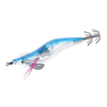 (As show, One size) Glow In Dark Squid Jigs Hooks Blue Shrimp Fishing Lures With Luminous Hook