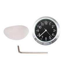 (As show, One size) 7/8 1 "motorcycle Handlebar Chrome Black Dial Watch for Shadow