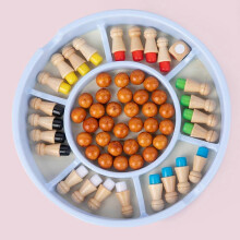 (As show, One size) Wooden Memory Chess Funny Brainteaser Intelligent Logic Game Early Educational Color Board Game for Family Party, Casual Gifts, Baby, Children, Kids