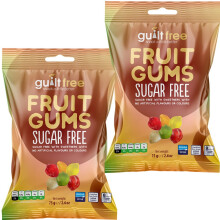 (Pack of 2) Sugar Free Fruit Gums 75g Chewy Diabetic Sweets