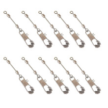 (As show, One size) 100x Round Nickel Alloy Fishing Rings for Freshwater Fishing Carp Fishing Trolling Equipment Tools