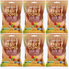 (Pack of 6) Sugar Free Fruit Gums 75g Chewy Diabetic Sweets