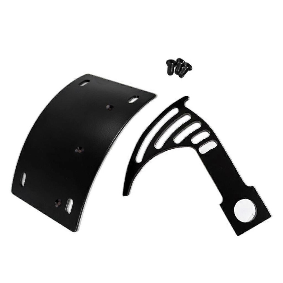 (As Show, One Size) Universal Motorcycle License Plate Holder Tail Bracket Kit Black/Light 4633730189170