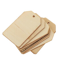 (As show, One size) 10pcs Rectangle DIY Wooden Tags For Birthday Chore Boards