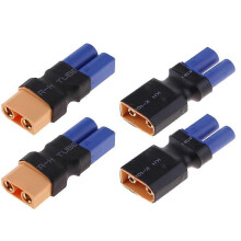 (As show, One size) 2 Pcs Aircraft Model Battery Converter Airplane Model Converter XT90 to EC5