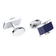 (As show, One size) Elegant Crystal Cufflinks Rectangle Cuff Links For Men Wedding Party Gifts