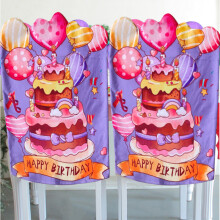 (Purple birthday cake chair set) Birthday Table And Chair Set Decoration Birthday Table And Chair Set Decoration