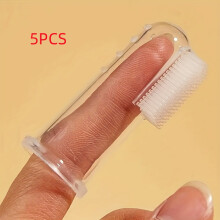 Broisses À Dents De Doigt Pour Animaux De Compagnie En Silicone Pour Chiens, Chats Et Amphibiens - Nettoyeurs De Dents À Poils, Efficace